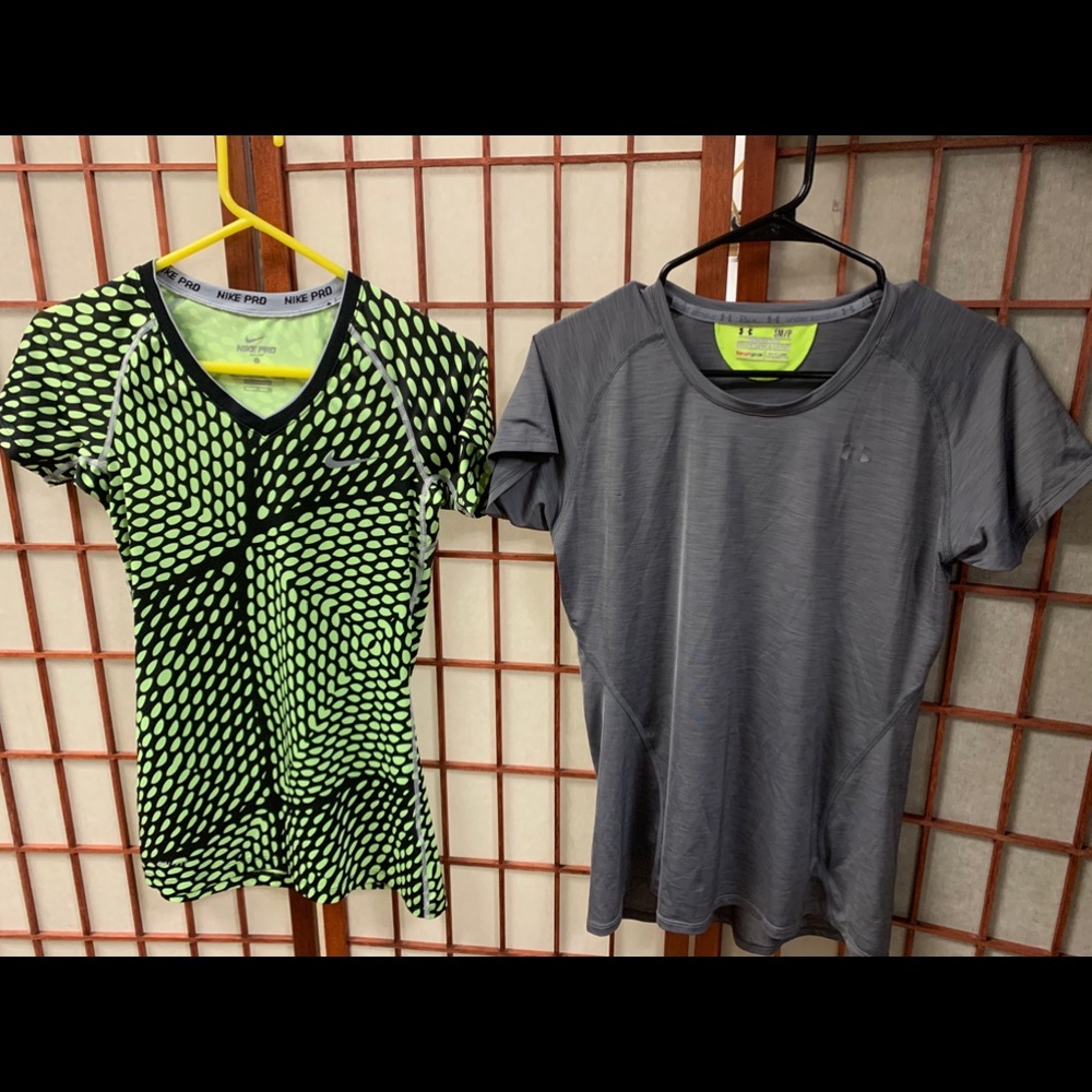 2 shirts Nike & Under Armour Women’s size Small